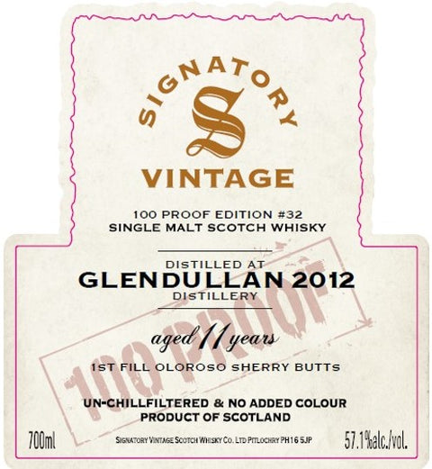 Glendullan 2012 11 Year Old 100 Proof Collection Edition 32 57.1%