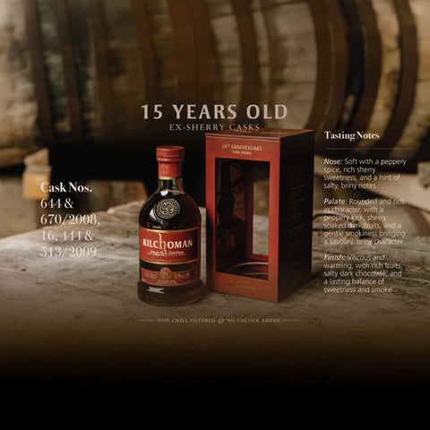 Kilchoman 15 Years Old Matured in Ex-Sherry Butts 20th Anniversary Release 52.7%