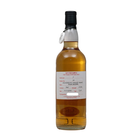 Kilkerran 7 Year Old Refill Bourbon Duty Paid Sample Rotation 58 57.6%