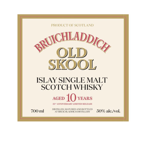 Bruichladdich Old Skool 10 Year Old 25th Anniversary Release 50%