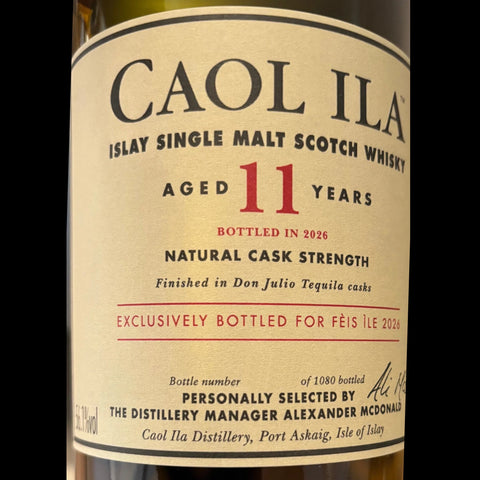 Caol Ila 11 Year Old Single Malt Whisky 2026 Feis Ile Release 56.1% - PRESALE