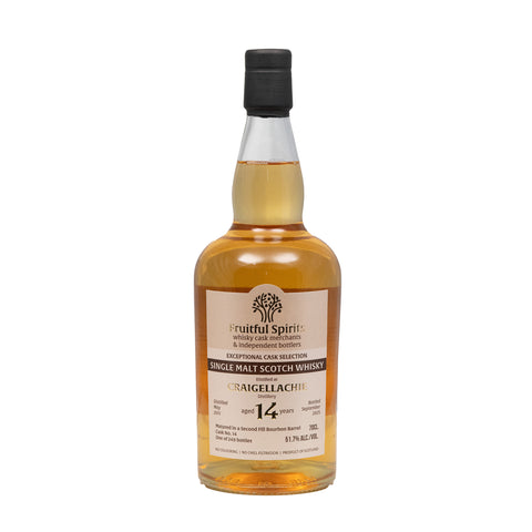 Craigellachie 14 Year Old 2nd Fill Bourbon Cask Whisky Fruitful Spirits 51.7%