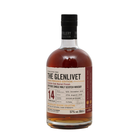 Glenlivet 2010 14 Year Old Single Malt Whisky Scottish Oak Barrel Finish 57%
