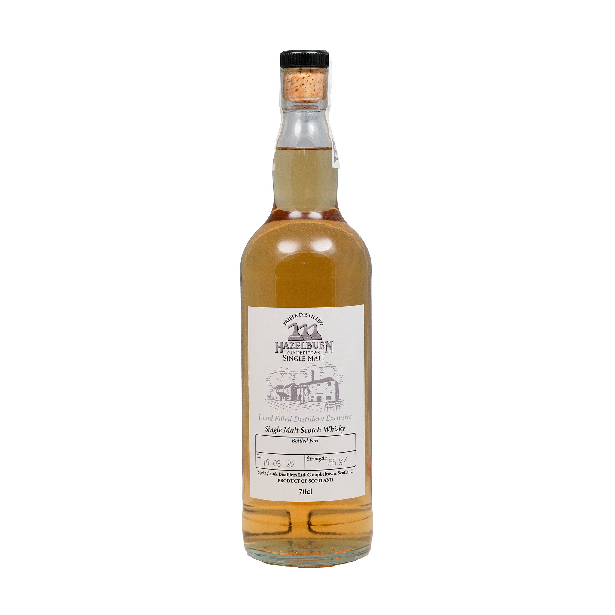 2025年5月製造　蒸留限定品HAZELBURNハンドフィルド55.6% Buy Hazelburn 2025 Hand Filled Distillery Release 55.8% | WIO