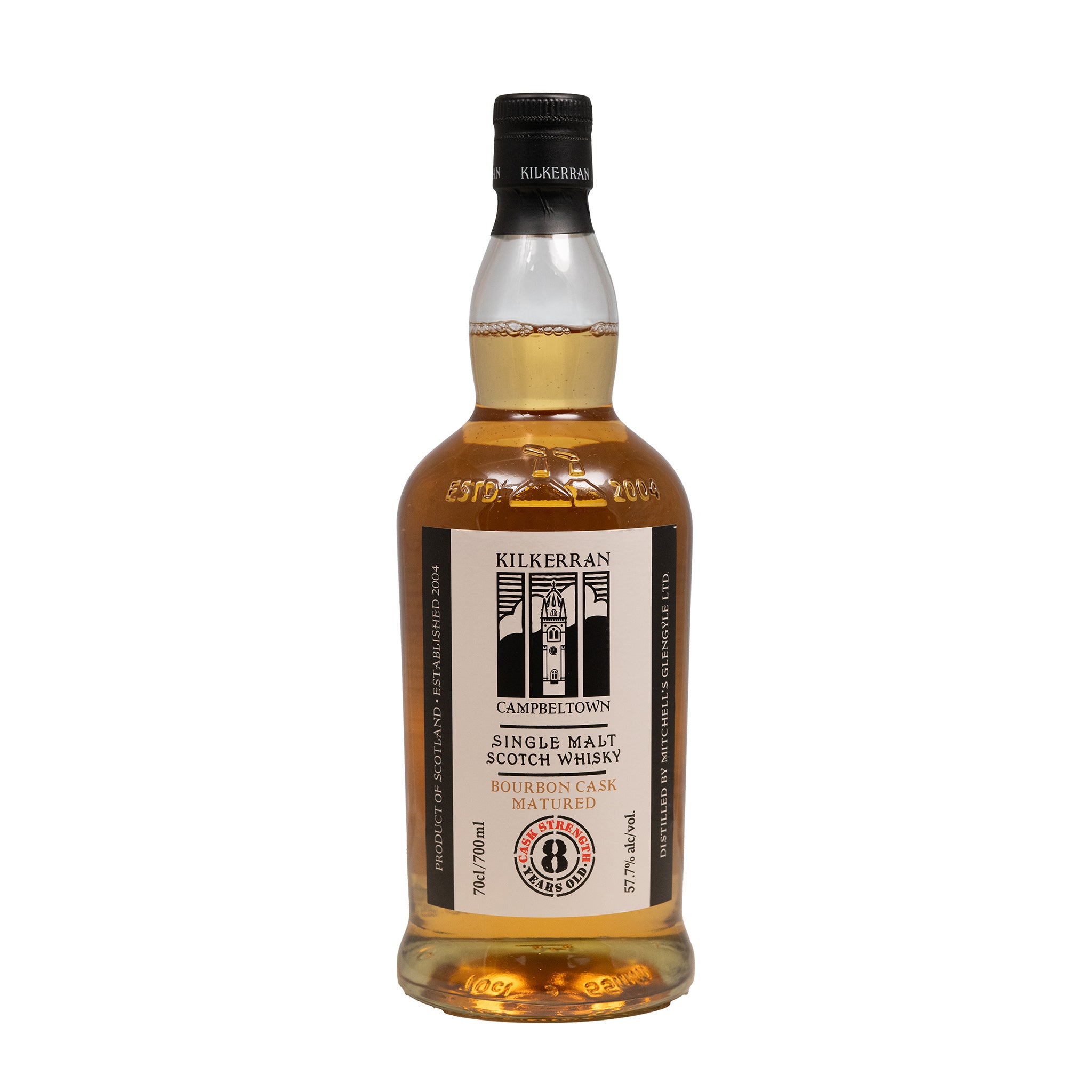 希少 Kilkerran 8年 Bourbon Cask Matured Kilkerran 8 Year Old Single Malt Whisky Bourbon Cask Matured 57.7