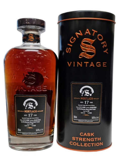 Mortlach  2007 17 Year Old 1st Fill Oloroso Sherry Butt Finish Cask #201 56.8%