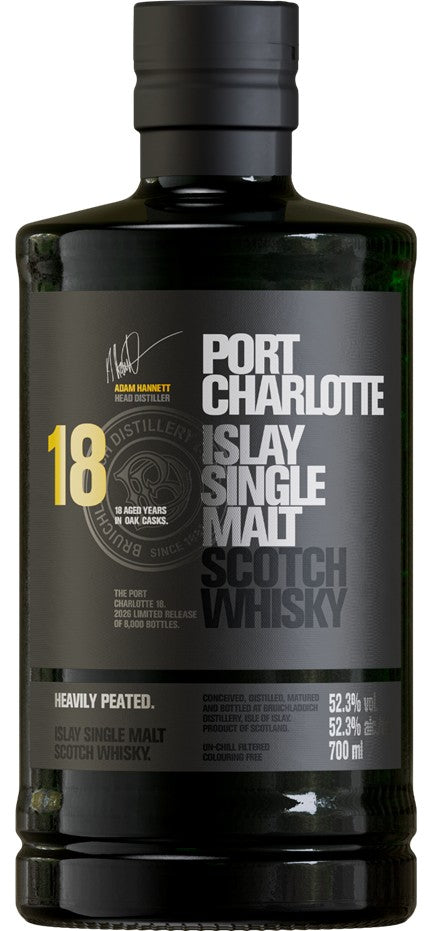 Port Charlotte 18 Year Old Whisky 2026 Release 52.3%