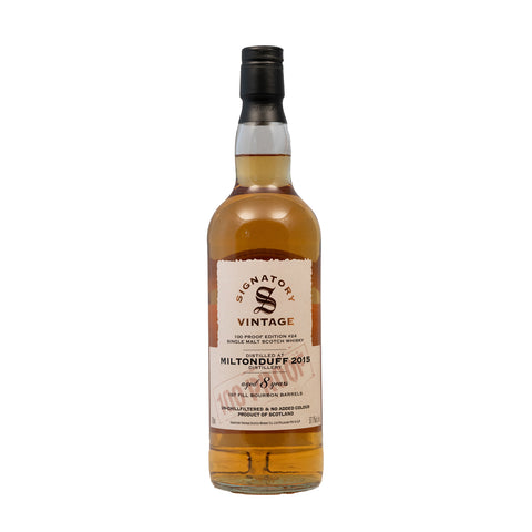 Miltonduff 2015 8 Year Old Signatory Vintage 100 Proof 57.1%