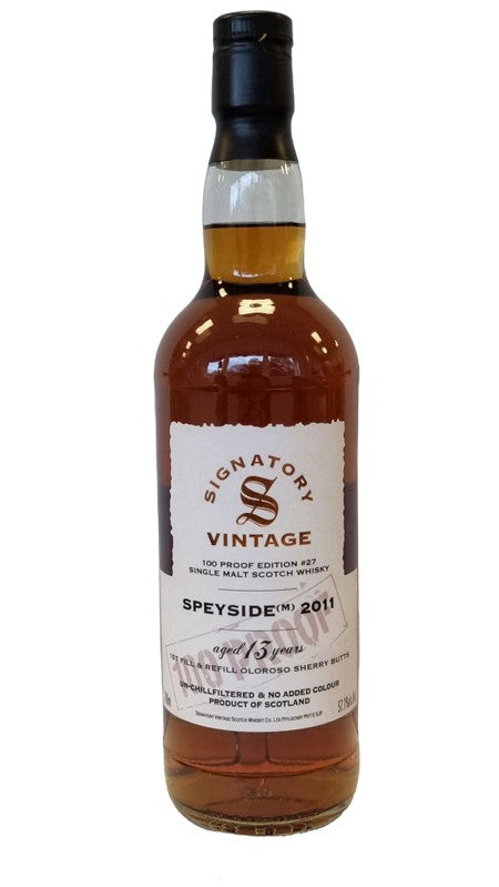 Macallan 2011 13 Year Old Signatory Vintage 100 Proof Edition #27 57.1%