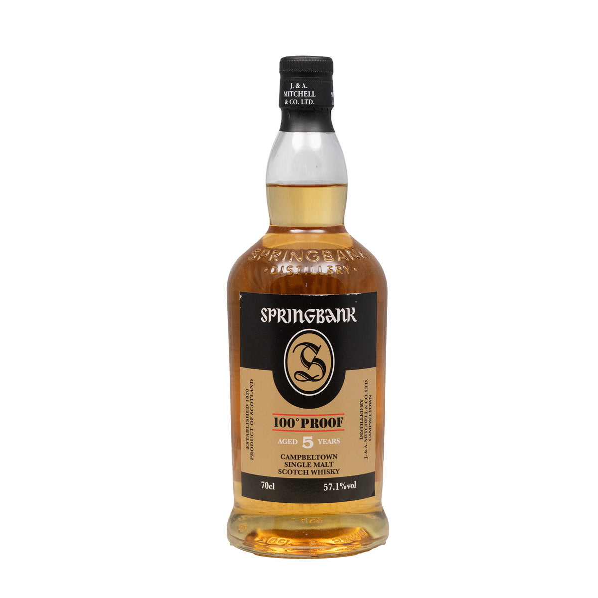 Springbacks Whiskey Springbank 5 Year Old Single Malt Whisky 100 Proof Release 57.1% ...