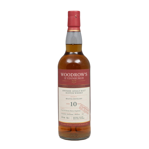 Braeval 10 Year Old Single Cask 1st Fill Oloroso Woodrow's Of Edinburgh 50.1%