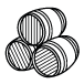 Whisky Barrel Line Drawing - WIO