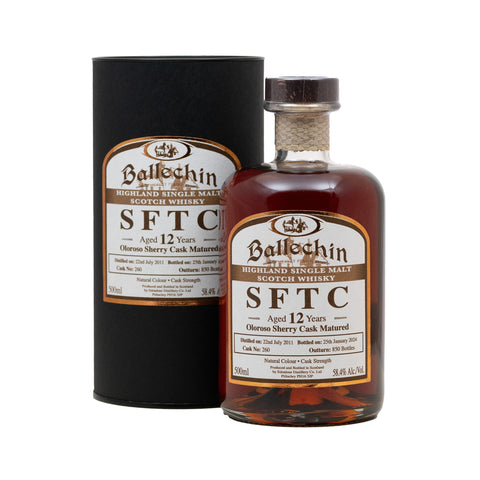 Ballechin SFTC 12 Year Old 1st Fill Sherry Cask #260