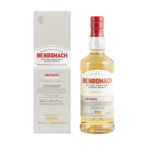 Benromach 2012 Contrasts Peat Smoke Bourbon Cask Whisky 46%