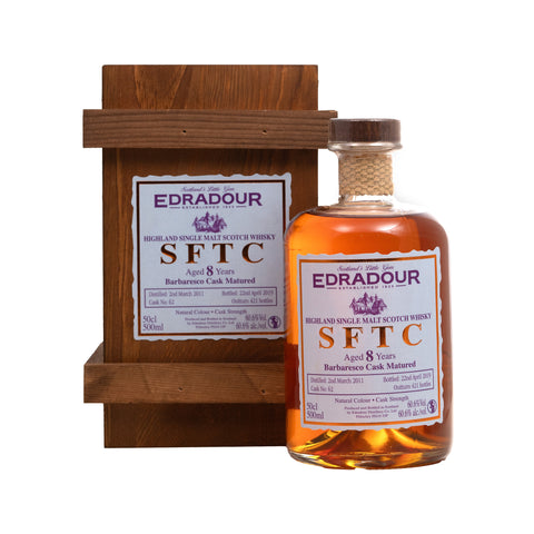 Edradour 8 Year Old SFTC Barbaresco Single Cask #62 60.6%