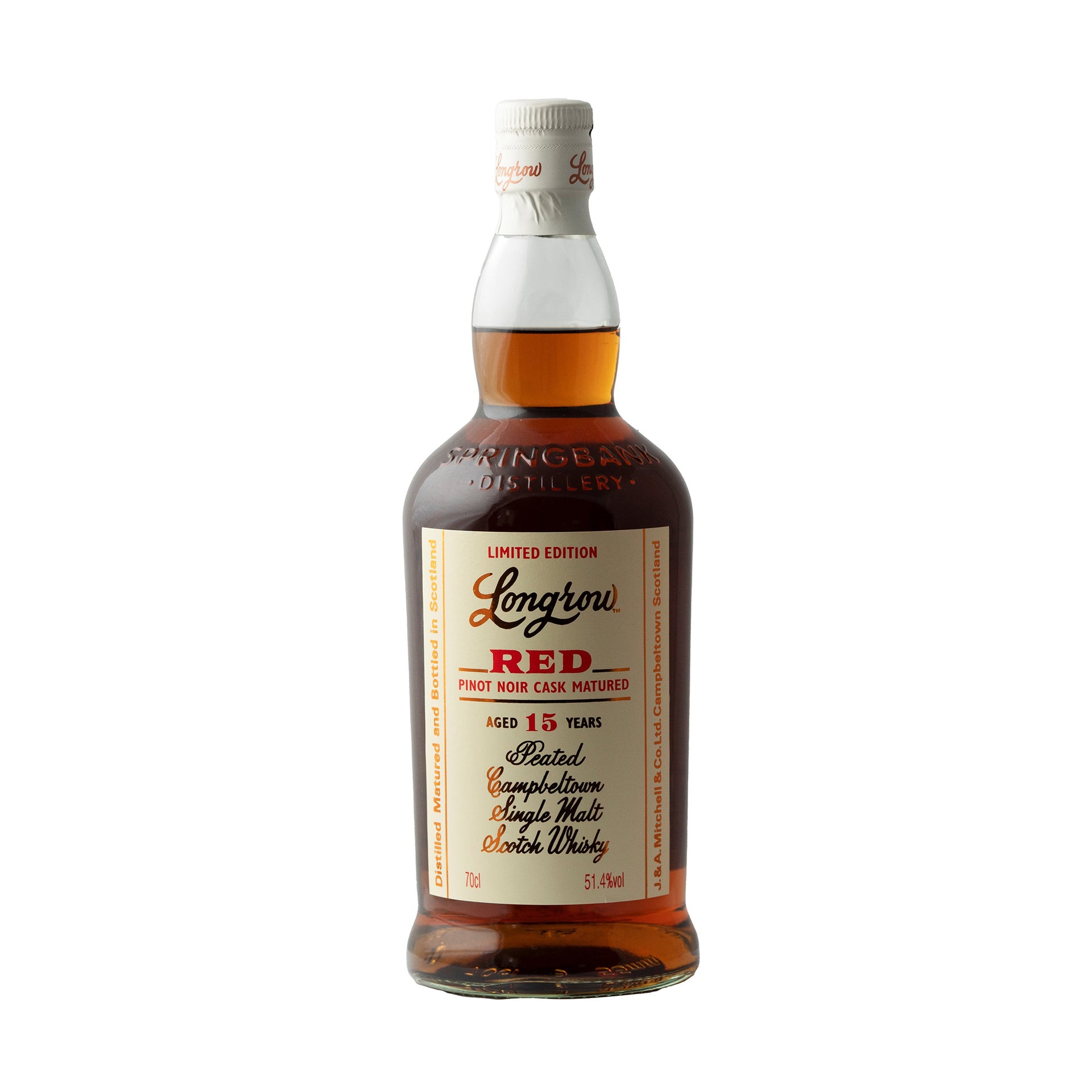 Buy Longrow Red 15 Year Old Whisky Pinot Noir Cask 51.4% | WIO