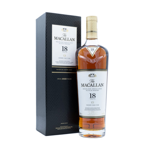 Macallan 18 Year Old Whisky Sherry Oak Cask 2022 Release 43%