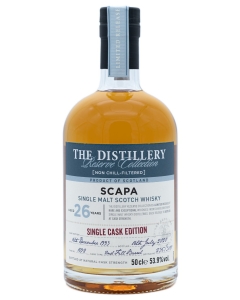 Scapa 26 Year Old Whisky 2nd Fill Barrel #1692 Distillery Reserve Collection 53.9%